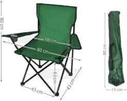 Campingstoel - Inklapbaar Visstoel - Vouwstoel - Comfortabel - Opvouwbaar Stoel - Max. 120 KG - Groen - Rheme -Buitenkampeer Winkel 1200x957