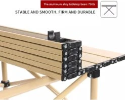 Buxibo - Lichtgewicht Vouwbare Campingtafel - Inklapbaar - Vis/Tuin/Picknick Tafel - Kamperen - Met Opberghoes - Aluminium - Grijs -Buitenkampeer Winkel 1200x967