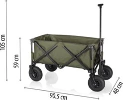 Campart Bolderkar HC-0915 - Opvouwbaar - Bolderwagen Met Stevig Harmonicaframe - Inclusief Opbergtas En Bodemplaat - Groen -Buitenkampeer Winkel 1200x974 3