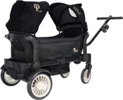 Deryan Luxe Sandy Bolderkar - Duo Buggy - Tandem Buggy - Opvouwbaar - Inklapbare Bolderwagen - Duo Kinderwagen - Zwart -Buitenkampeer Winkel 1200x976 1