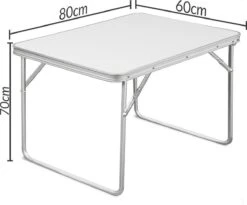 Merkloos Aluminium Inklapbare Tuintafel - Campingtafel - 80x60x68 Cm -Buitenkampeer Winkel 1200x997