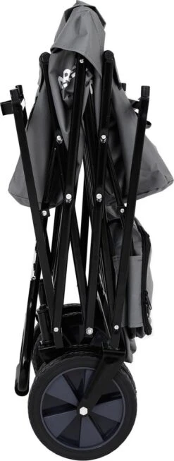 AREBOS Handwagen Vouwbare Dak Handwagen Vouwbare Trolley Uitrustingswagen Grijs -Buitenkampeer Winkel 454x1200