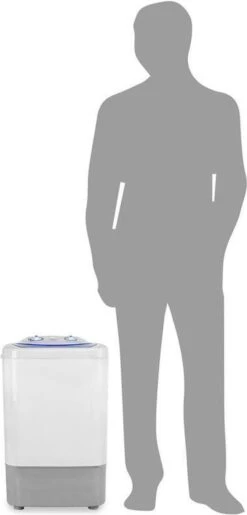 OneConcept SG002 Mini-Waschmaschine Voor 2,8 Kg - 250W Wasvermogen - 2 Programma's - Waterdicht - Wit -Buitenkampeer Winkel 575x1200 1