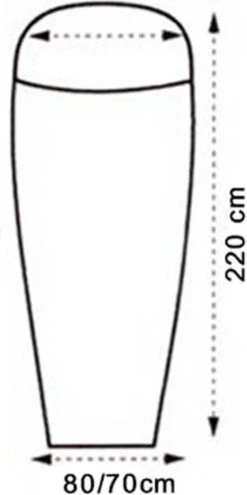LOWLAND OUTDOOR® LAKENZAK - SUPERLITE - MUMMY MODEL - 220X80/70 CM - 280GR -Buitenkampeer Winkel 599x1200
