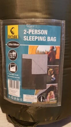 Froyak - 2-persoons Slaapzak XXL Groen 225 X 150 Cm - 2 Persoons Slaapzak Envelop Model Extra Large -Buitenkampeer Winkel 674x1200 5