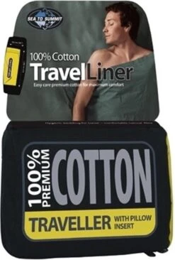 Sea To Summit - Premium Cotton Liner - Lakenzak - Katoen - Oceaan Blauw - Recht Model Lang -Buitenkampeer Winkel 810x1200 3