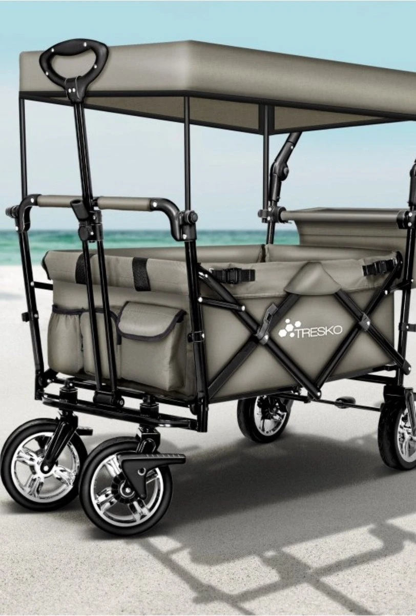 Wildebeest Bolderkar Opvouwbaar Grijs - Bolderwagen Met Kinder Zitje - Bolderkarren - Handkar Grijs - Opvouwbaar Transportwagen - Transportkar - Handkar Tuin Trolley Met Dak Transport Trolley XXL 7 Wildebeest Bolderkar Opvouwbaar Grijs - Bolderwagen Met Kinder Zitje - Bolderkarren - Handkar Grijs - Opvouwbaar Transportwagen - Transportkar - Handkar Tuin Trolley Met Dak Transport Trolley XXL - Afbeelding 5