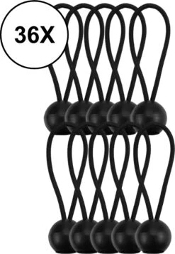 PD® - Spanelastiek - Zwart - Elastiek Koord - Spanrubbers - Elastiek Met Bal - Tentspanner - Tentelastiek - Tentspanners Met Bal - Elastiek Trampoline -Buitenkampeer Winkel 830x1200 2