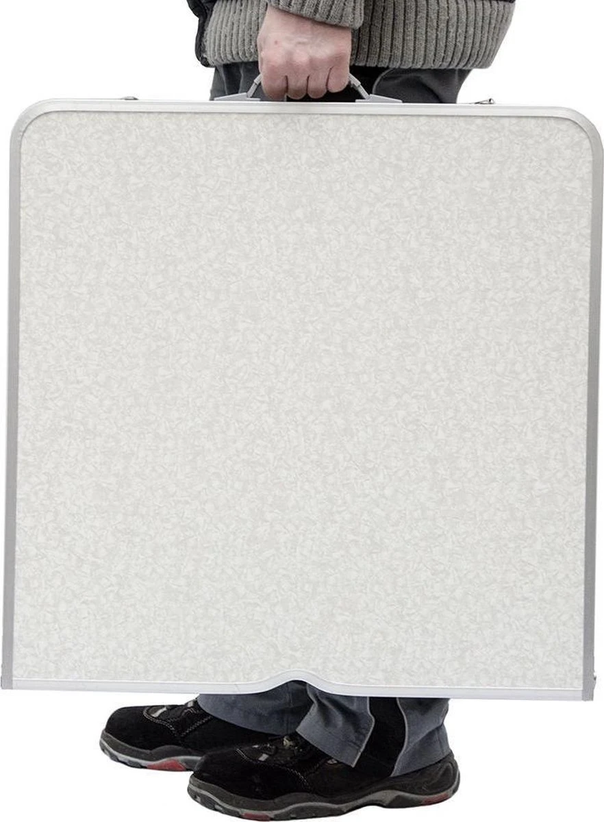 Aluminium Kampeertafel 120x60cm - Campingtafel Inklapbaar - 3-voudig Verstelbare Vouwtafel Grijs 4 Aluminium Kampeertafel 120x60cm - Campingtafel Inklapbaar - 3-voudig Verstelbare Vouwtafel Grijs - Afbeelding 2