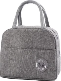 Lunch Bag - Grijs | Koeltas | Polyester / Nylon | 23x15x20 Cm | Fashion Favorite