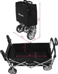 Tectake - Opvouwbare Bolderwagen Handkar Nico Zwart - 403549 -Buitenkampeer Winkel 942x1200 4