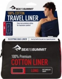 Sea To Summit - Premium Cotton Liner - Lakenzak - Katoen - Oceaan Blauw - Recht Model Lang -Buitenkampeer Winkel 952x1200 1