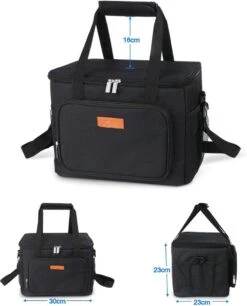 Lunchtas - Koeltas Voor Dames En Heren - Cool Bag - 4 Laags Geïsoleerde Koeltas - Kleine Cooler - Lunch Box - Lunchtas 15 Liter- Zwart -Buitenkampeer Winkel 969x1200 2