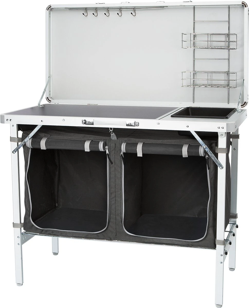 Campart Campingkeuken KI-0757 – Complete Keuken En Campingkast – Opvouwbaar En Inclusief Draagtas - Grijs 5 Campart Campingkeuken KI-0757 – Complete Keuken En Campingkast – Opvouwbaar En Inclusief Draagtas - Grijs - Afbeelding 3