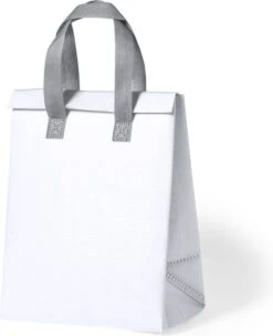 Merkloos Koeltas - Lunchtas - Koeltasje Lunch - Koelelementen - Isolatie - Volwassenen - Dames - Heren - Klittenbandsluiting - 23 X 29 Cm - Kunststof - Aluminium - Wit -Buitenkampeer Winkel 975x1200